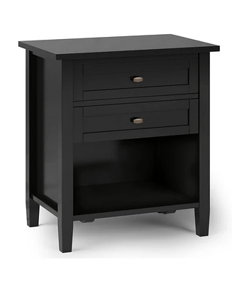 Simpli Home Warm Shaker Solid Wood Bedside Table
