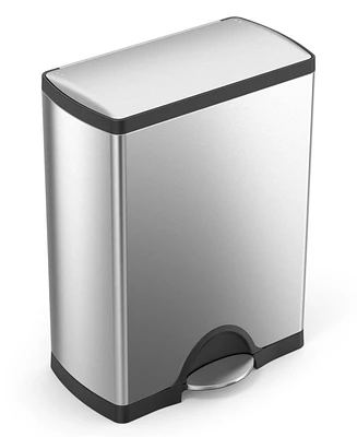 simplehuman 13 Gallon Classic Rectangular Step Kitchen Trash Can with Soft-Close Lid