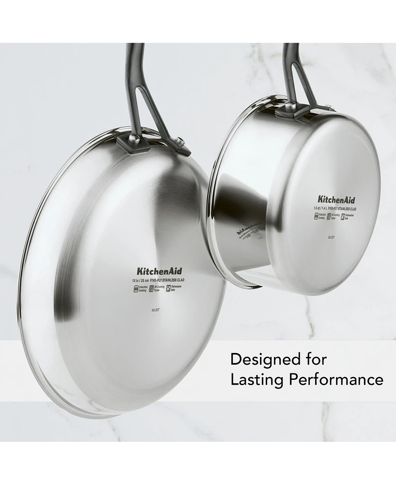 KitchenAid 5-Ply Clad Stainless Steel 12.25" Induction Frying Pan