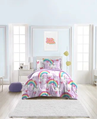Dream Factory Unicorn Rainbow 5-Pc. Comforter Set, Twin