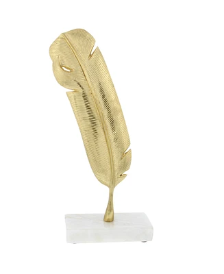 CosmoLiving by Cosmopolitan Gold Aluminum Sculpture, Birds 12" x 6" x 2"