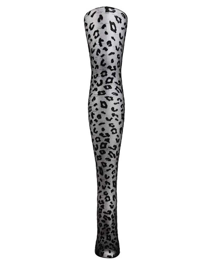 MeMoi Women's Patterned Leopard Print Sheer Tights