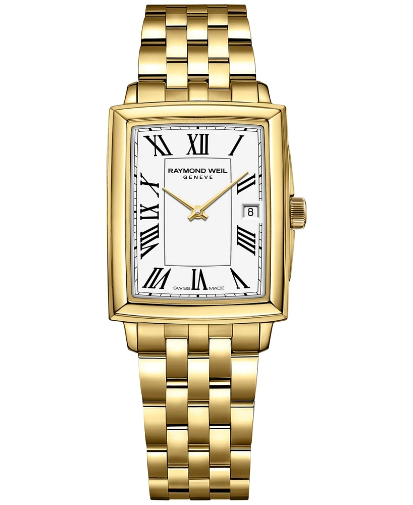 Raymond Weil Women's Swiss Toccata Gold Pvd Stainless Steel Bracelet Watch 22.6x28.1mm