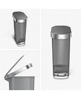 simplehuman 40 Liter Plastic Slim Rectangular Kitchen Trash Can