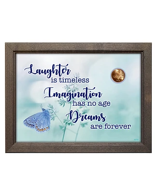Laughter, Imagination, Dreams with Butterfly Coin in Frame