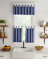 Elrene Home Fashions Tucker Solid Button Window Tier Set
