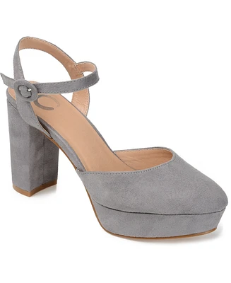 Journee Collection Women's Roslynn Platform Block Heel Dress Pumps