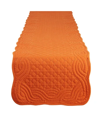 Design Imports Spice Quilted Farmhouse Table Runner