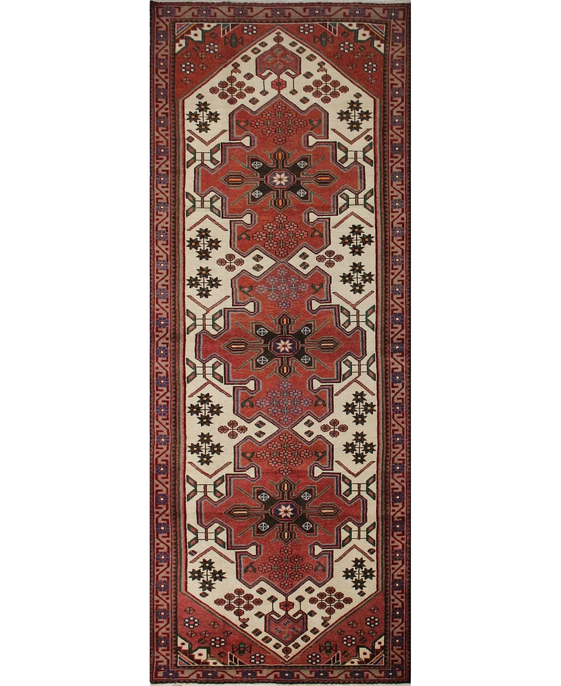 Bashian One of a Kind Hamadan 3'8" x 10'1" Runner Area Rug