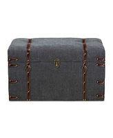 Palma Modern and Contemporary Transitional Fabric Upholstered Storage Trunk Ottoman
