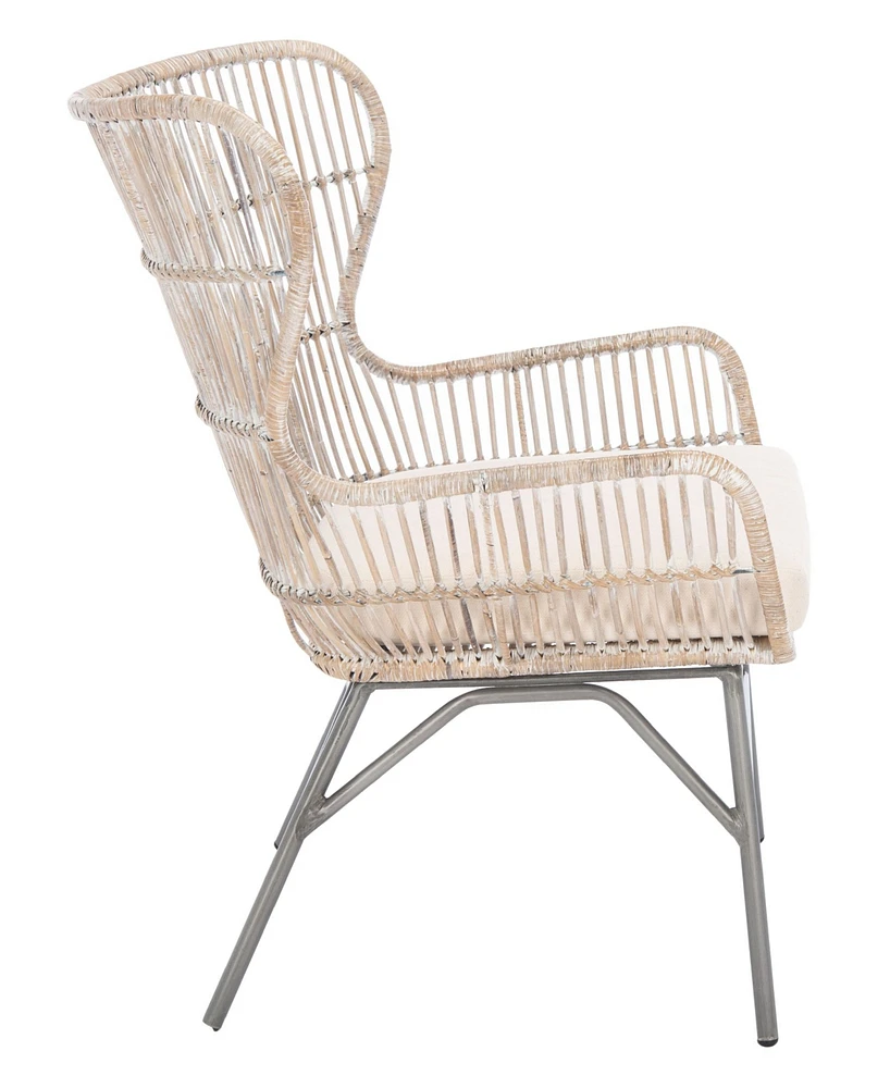 Lenu Rattan Accent Chair with Cushion