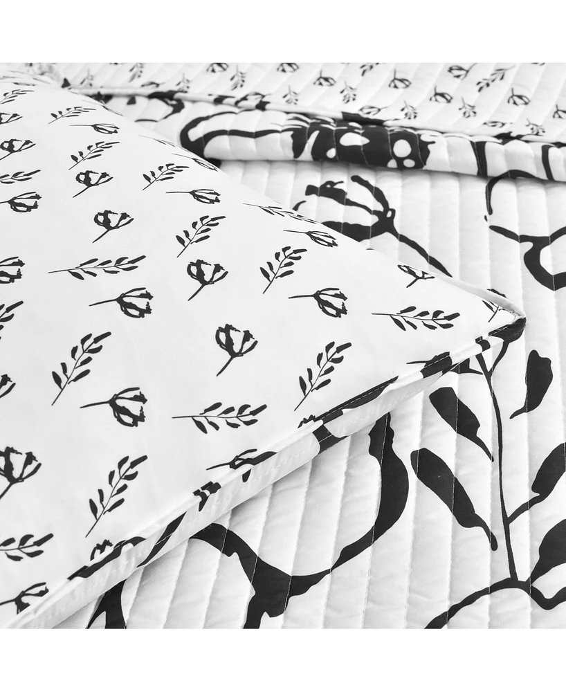 Lush Decor Scandinavian Floral 3 Piece Quilt Set