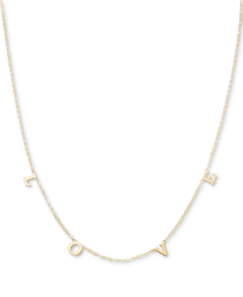 Love Letter 18" Statement Necklace in 10k Gold