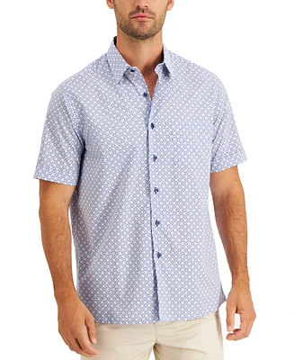 Club Room Men's Regular-Fit Medallion-Print Shirt, Created for Macy's