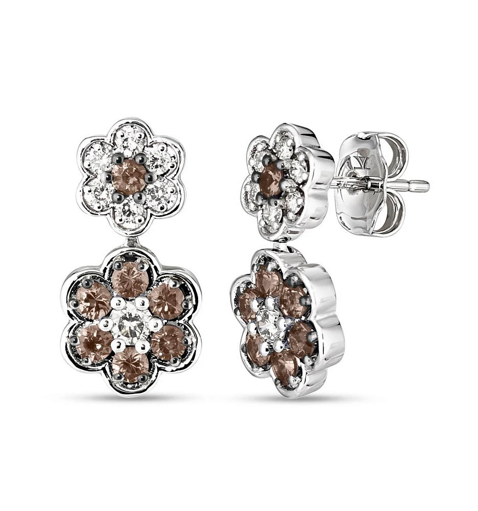 Le Vian Chocolate Diamond & Vanilla (7/8 ct. t.w.) Drop Earrings 14k Rose, Yellow or White Gold