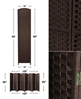 Sorbus 8 Panel Room Divider Panel, 6 ft. Tall Extra Wide Double Hinged Panels - Folding Privacy Screens