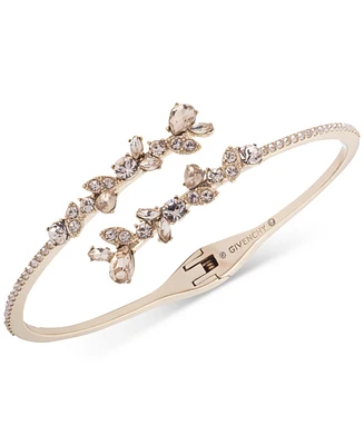 Givenchy Crystal Floral Bypass Cuff Bracelet