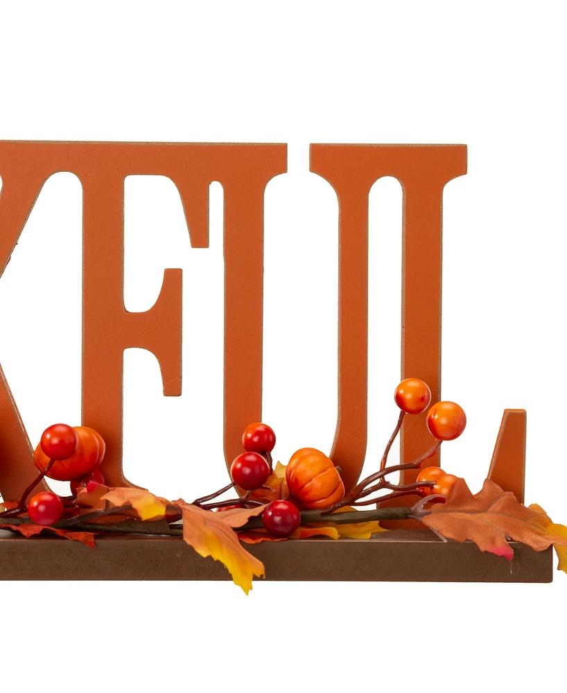 Glitzhome "Thankful" Table Decor, 20"