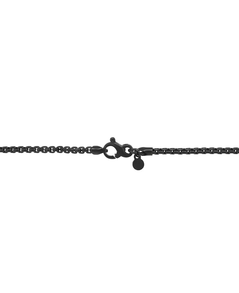 Effy Men's Black Spinel Star of David 24" Pendant Necklace in Black Pvd Plated Sterling Silver