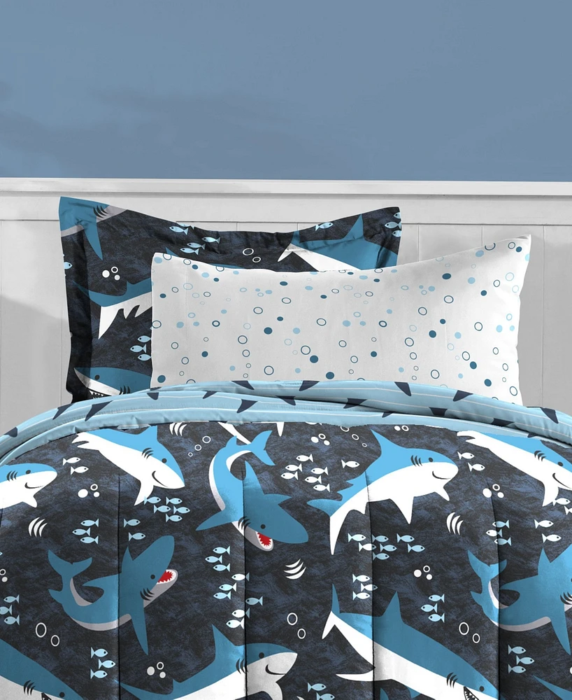 Dream Factory Sharks -Piece Comforter Set