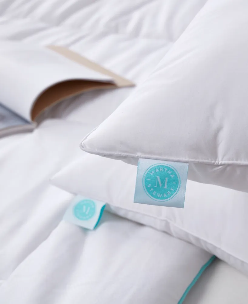 Martha Stewart White Feather & Down Medium/Firm Lyocell-Around 2-Pack Pillows
