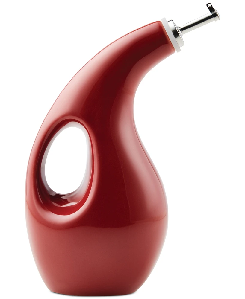 Rachael Ray Ceramic Evoo Oil and Vinegar Dispensing Bottle, 24-Ounce