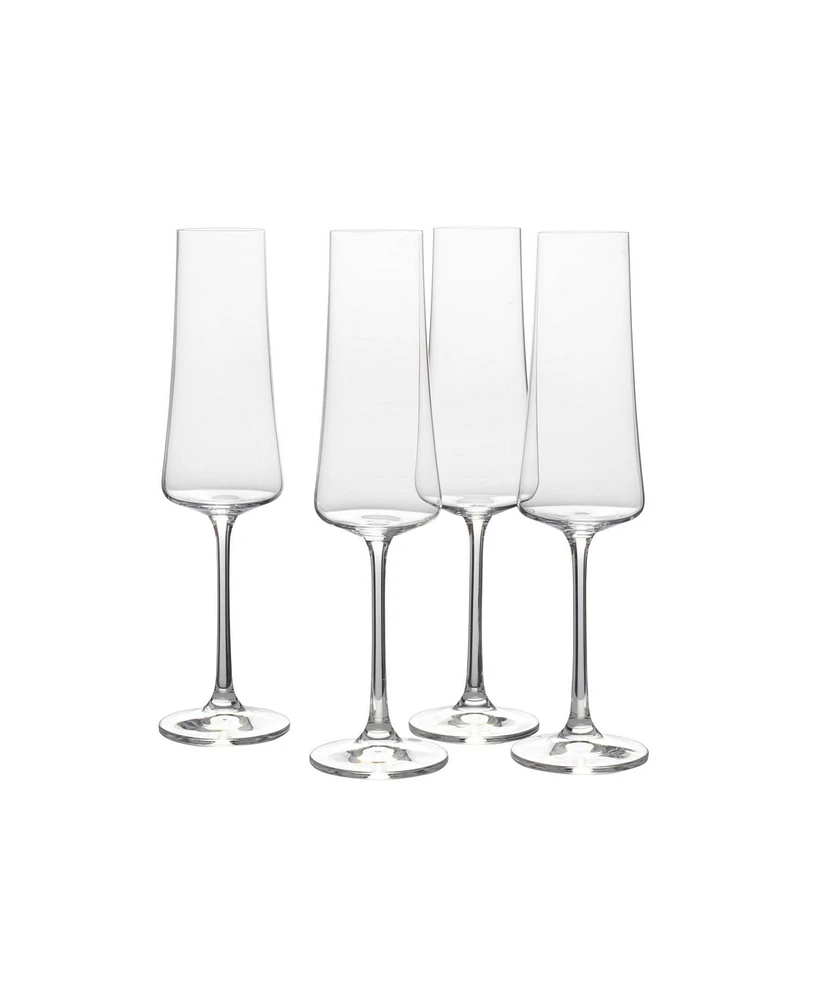 Mikasa Aline Flute Glasses Set of 4, 10 oz