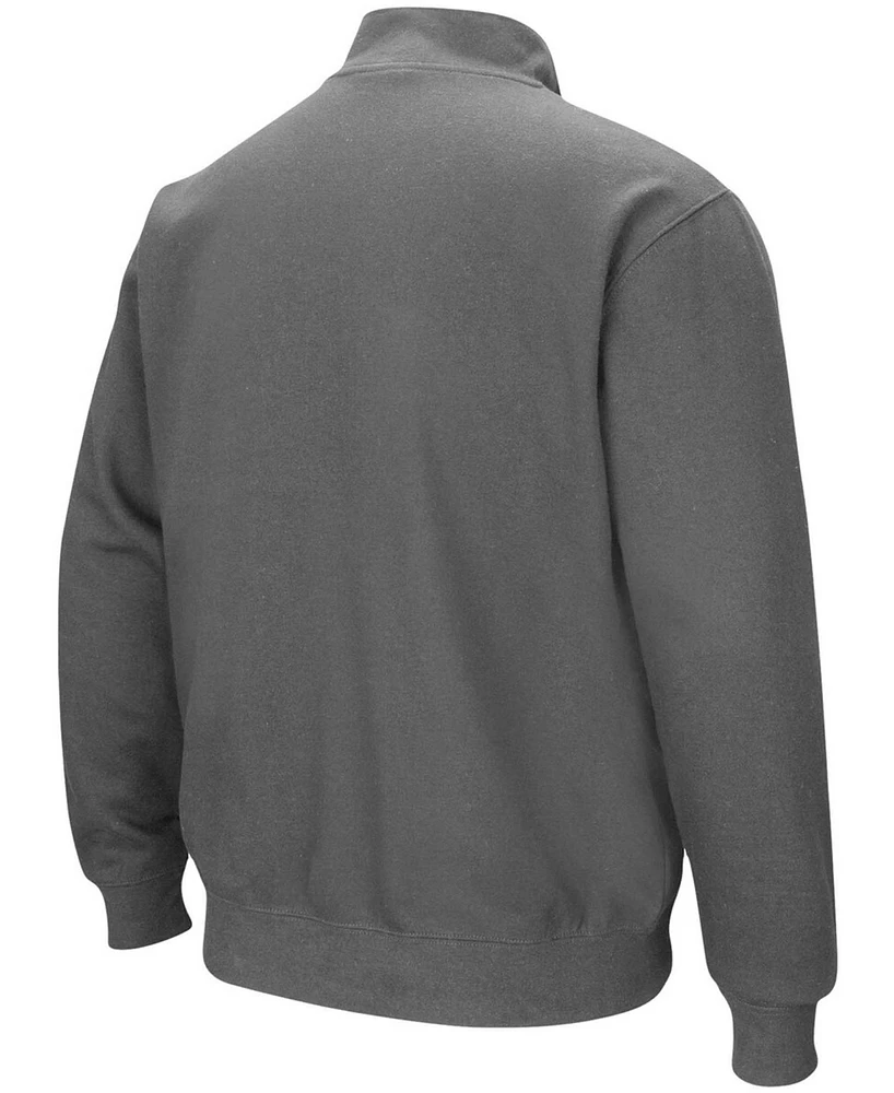 Men's Charcoal Clemson Tigers Tortugas Logo Quarter-Zip Pullover Jacket