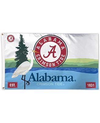 Multi Alabama Crimson Tide Alabama State License Plate One-Sided 3' x 5' Flag