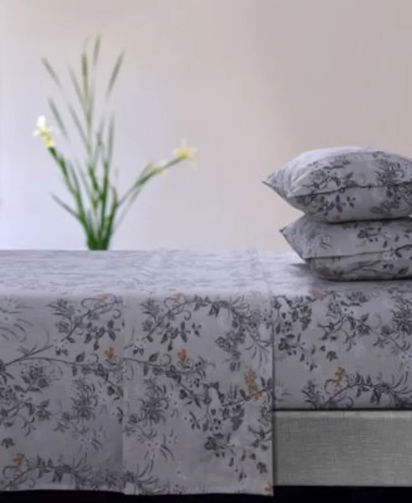 Tribeca Living Katy Floral Flannel Extra Deep Pocket Sheet Sets