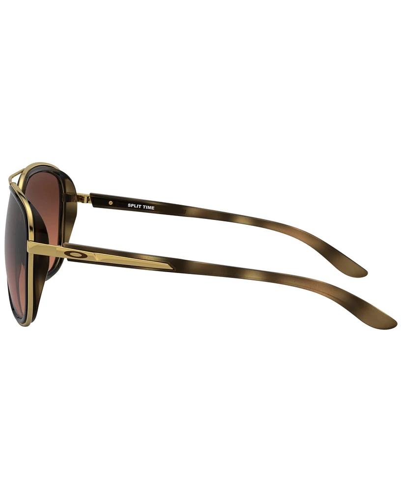 Oakley Women's Polarized Sunglasses, OO4129 Split Time 58