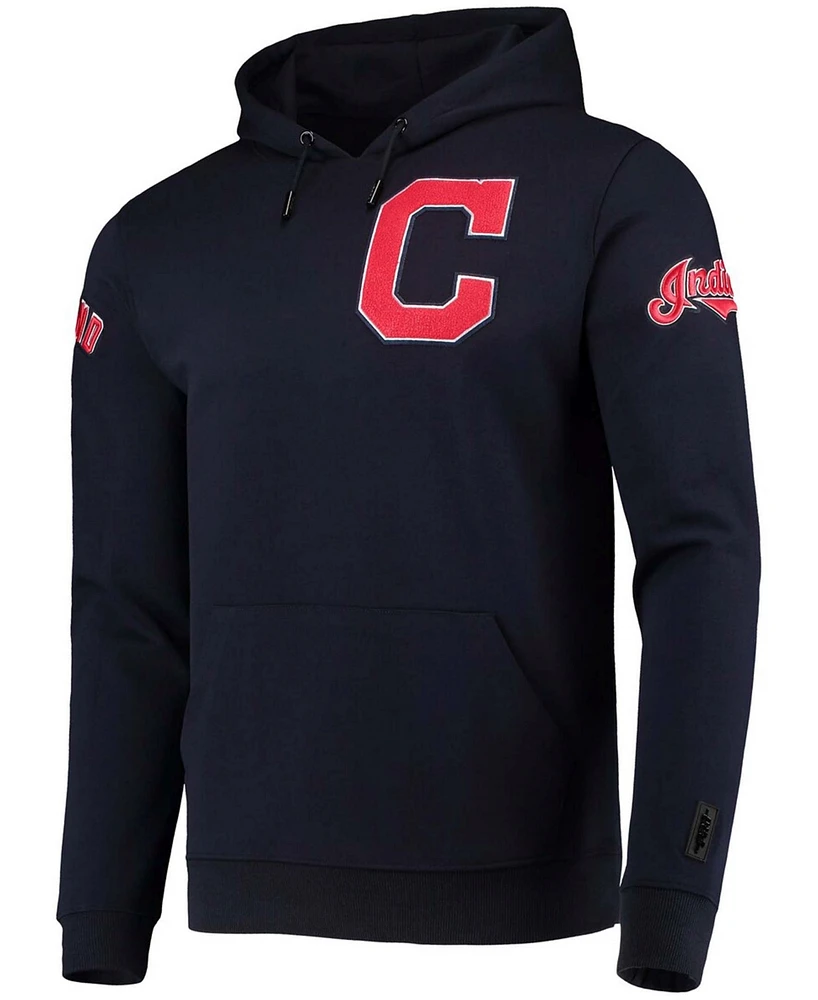 Men's Navy Cleveland Guardians Team Logo Pullover Hoodie