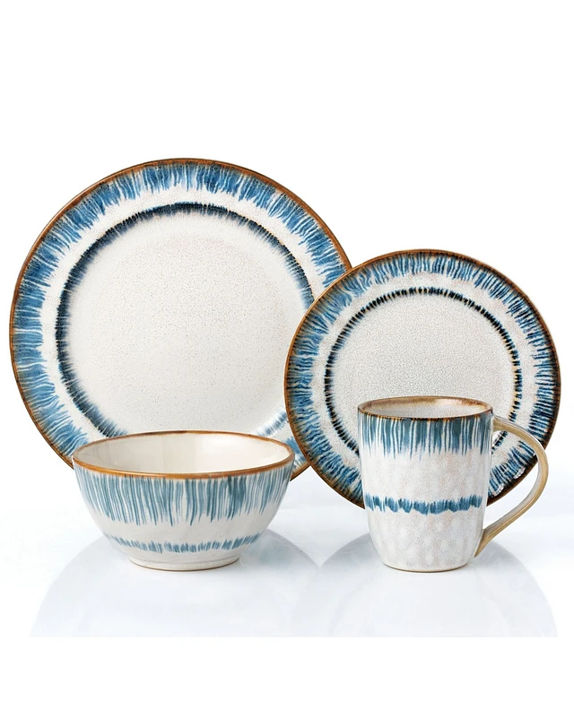 Lorren Home Trends Stoneware Contrast, Set of 16 at Mall of