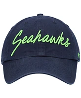 Women's College Navy Seattle Seahawks Vocal Clean Up Adjustable Hat