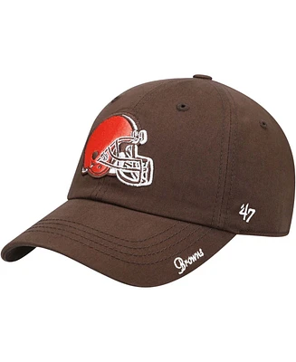 Women's Brown Cleveland Browns Miata Clean Up Primary Adjustable Hat