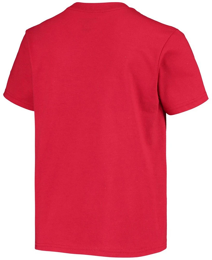 Big Boys and Girls Scarlet Ohio State Buckeyes Basketball T-shirt