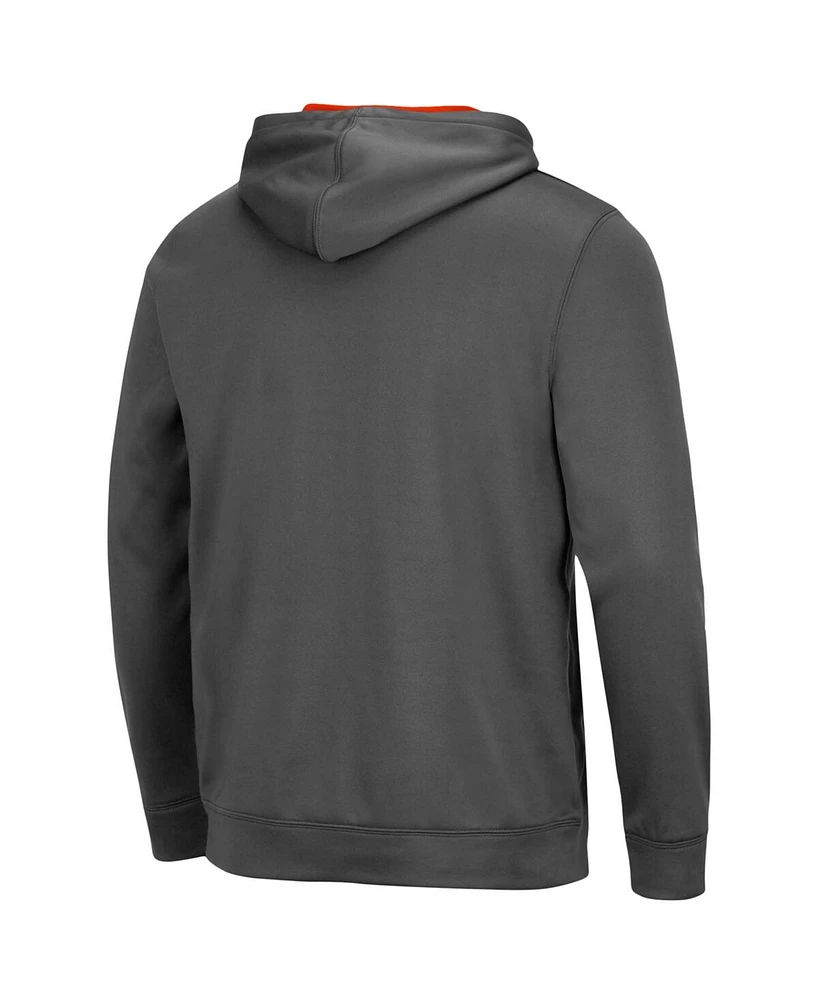 Colosseum Men's Clemson Tigers Slash Stack 2.0 Pullover Hoodie