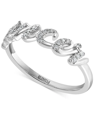 Effy Diamond Zodiac Cancer Ring (1/10 ct. t.w.) in Sterling Silver