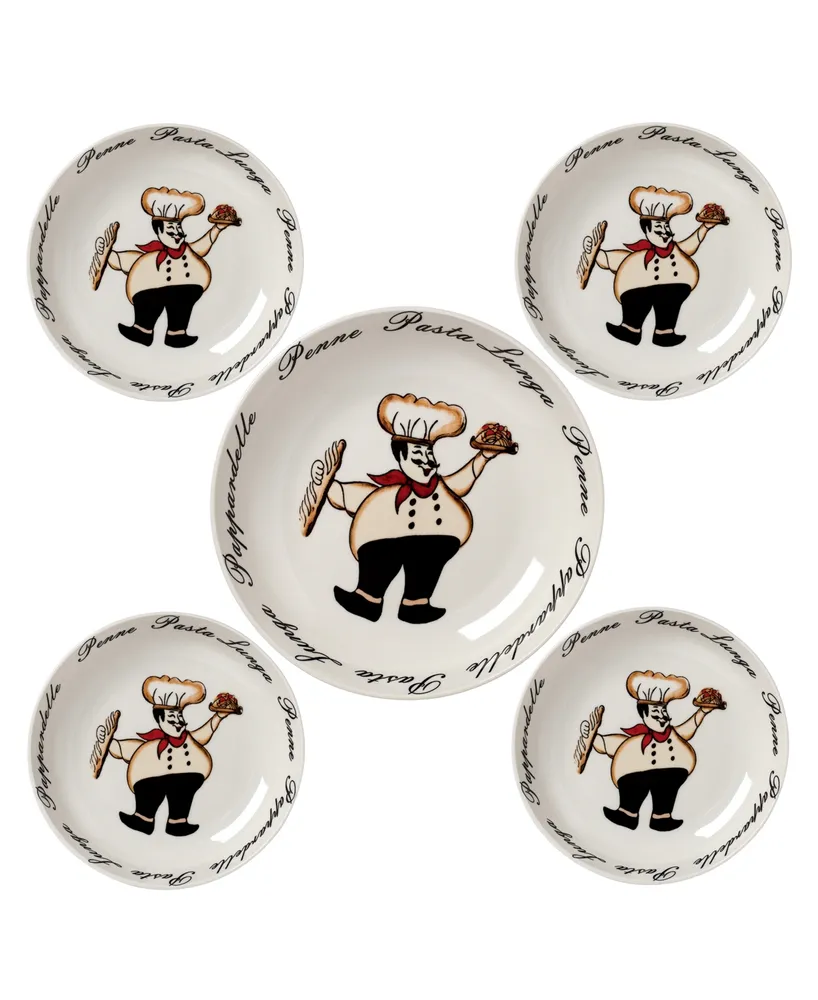 Chef Porcelain Pasta by Lorren Home Trends, Set of 5