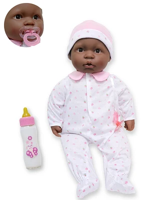 La Baby African American 20" Soft Body Baby Doll Pink Outfit - African American