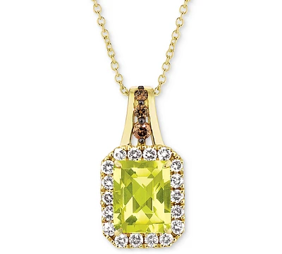 Le Vian Cinnamon Citrine (1-1/3 ct. t.w.) & Diamond (3/8 ct. t.w.) 18" Pendant Necklace in 14k Rose Gold (Also in Amethyst, Blue Topaz, Peridot & Smok
