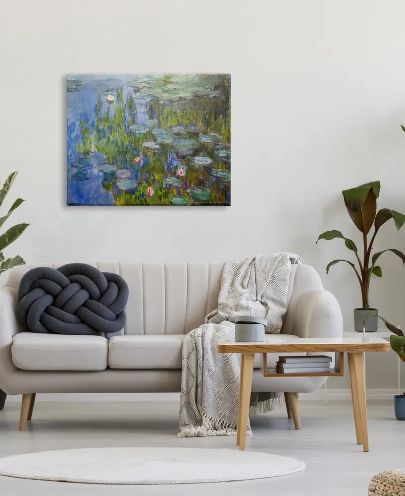 Stupell Industries Monet Impressionist Lilly Pad Pond Painting Stretched Canvas Wall Art, 30" x 40"