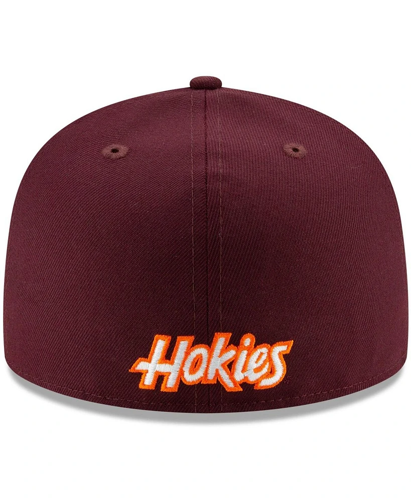 Men's Maroon Virginia Tech Hokies Basic 59FIFTY Team Fitted Hat