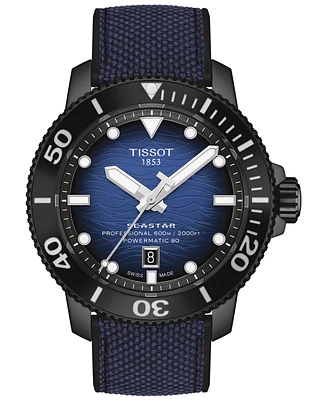Tissot Men's Seastar 2000 Professional Powermatic 80 Automatic Two-Tone Rubber Strap Watch 46mm