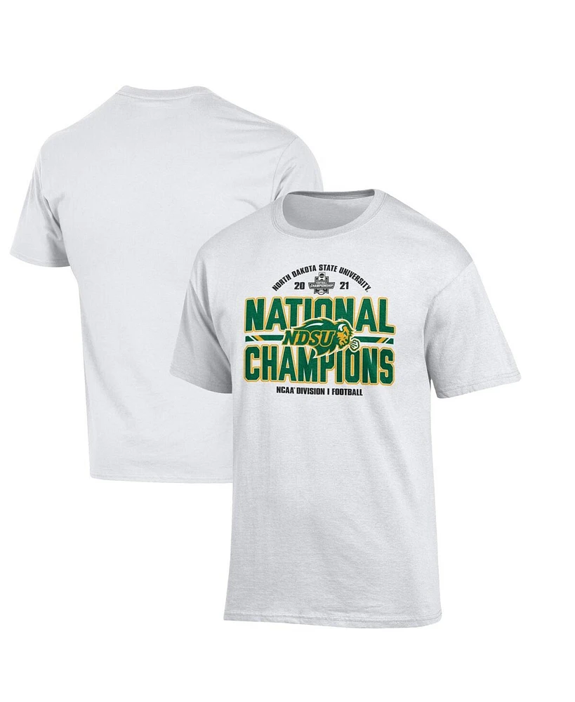 Men's Champion White Ndsu Bison 2021 Fcs Football National Champions Locker Room T-shirt