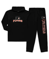 Men's Black Philadelphia Flyers Big and Tall Pullover Hoodie Joggers Sleep Set