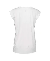 Women's Wear by Erin Andrews White Los Angeles Rams Super Bowl Lvi Champions Burst Muscle Sleeveless T-shirt