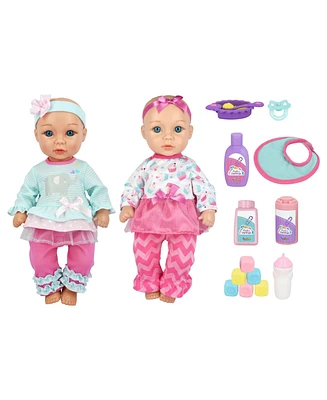 New Adventures - Little Darlings Deluxe Twins Playset, 21 Piece