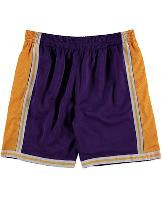 Men's Mitchell Ness Purple Los Angeles Lakers Big Tall Hardwood Classics Swingman Shorts