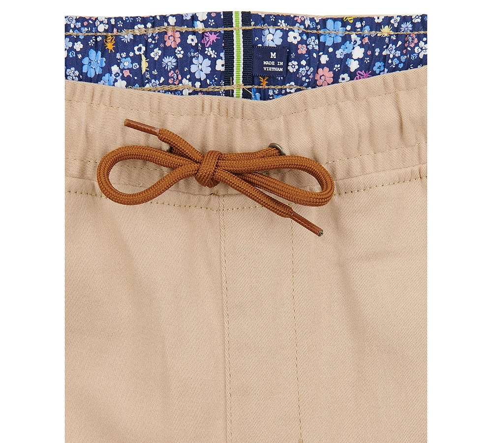 Society of Threads Men's Slim Fit Khaki Drawstring Pants